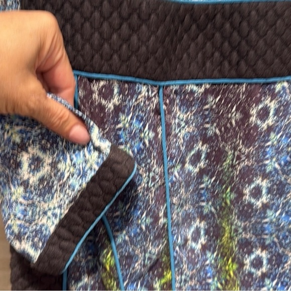 Blue Patterned Mini Dress - Picture 4 of 4